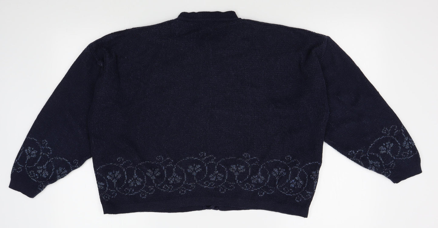 St Bernard Womens Blue   Cardigan Jumper Size 18  - 18-20 size