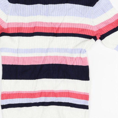 M&S Womens Multicoloured Striped  Pullover Jumper Size 10