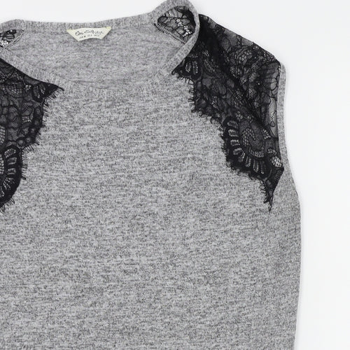 Miss Selfridge Womens Grey   Basic T-Shirt Size 10