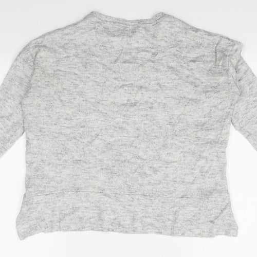 New Look Womens Grey   Pullover Jumper Size 10  - zips on sides