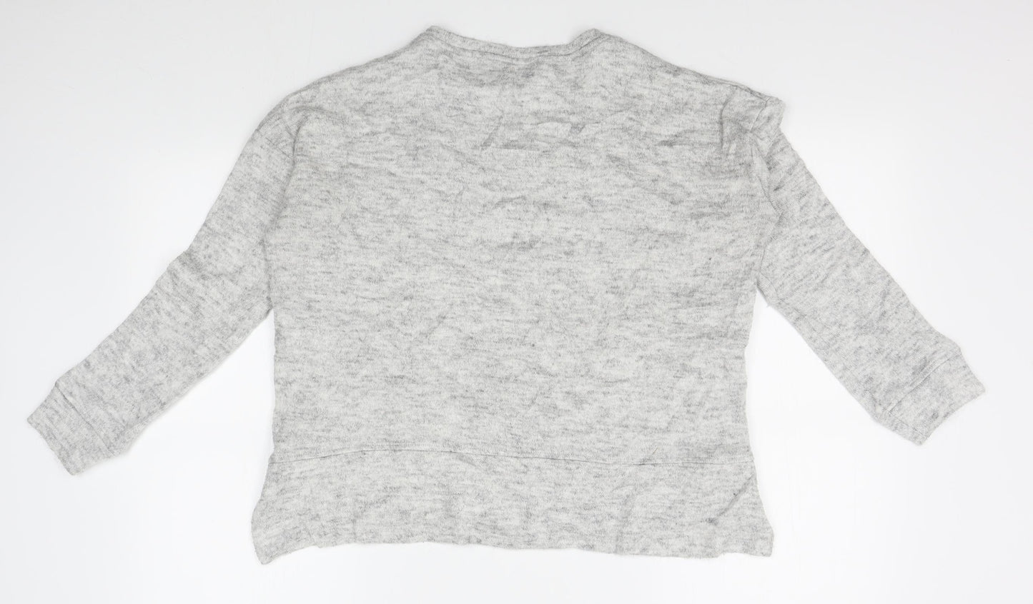 New Look Womens Grey   Pullover Jumper Size 10  - zips on sides