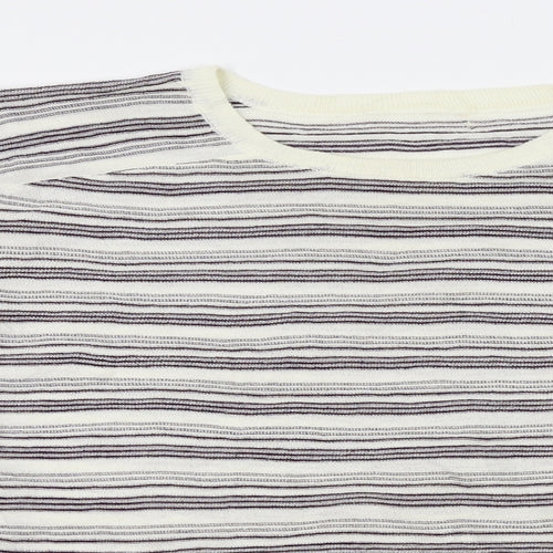 NEXT Womens White Striped  Pullover Jumper Size 12
