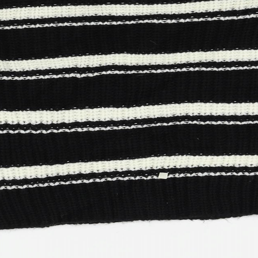 New Look Girls Black Striped  Pullover Jumper Size 10-11 Years  - cropped