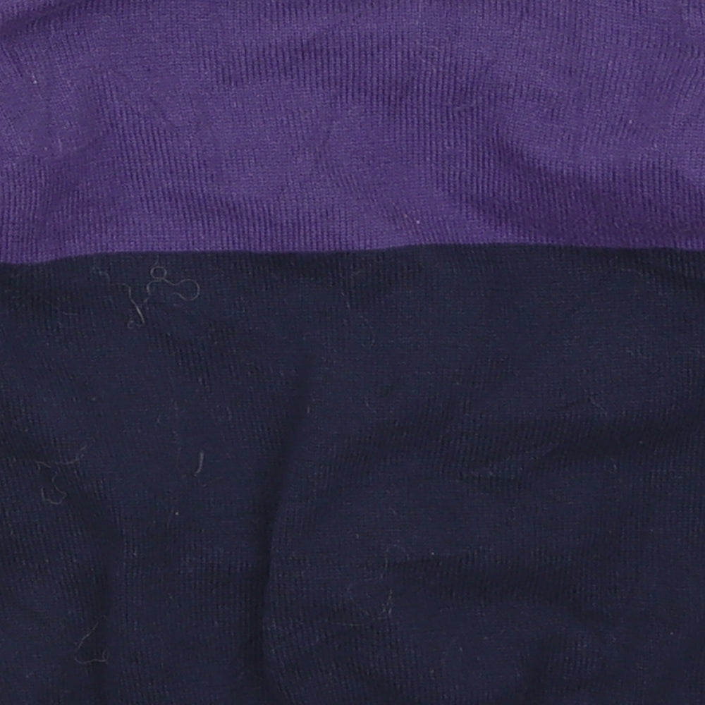 Matalan Boys Purple Colourblock  Cardigan Jumper Size 6-9 Months