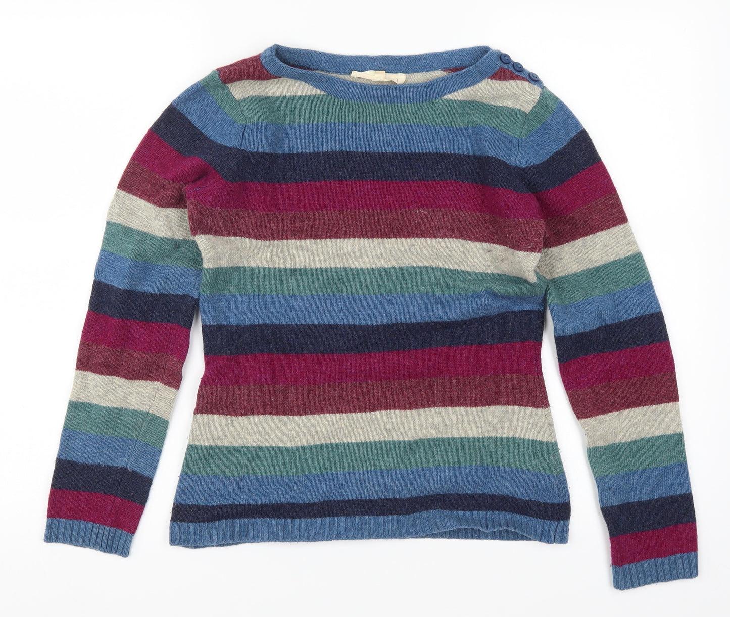 Seasalt Cornwall Womens Multicoloured Striped  Pullover Jumper Size 8