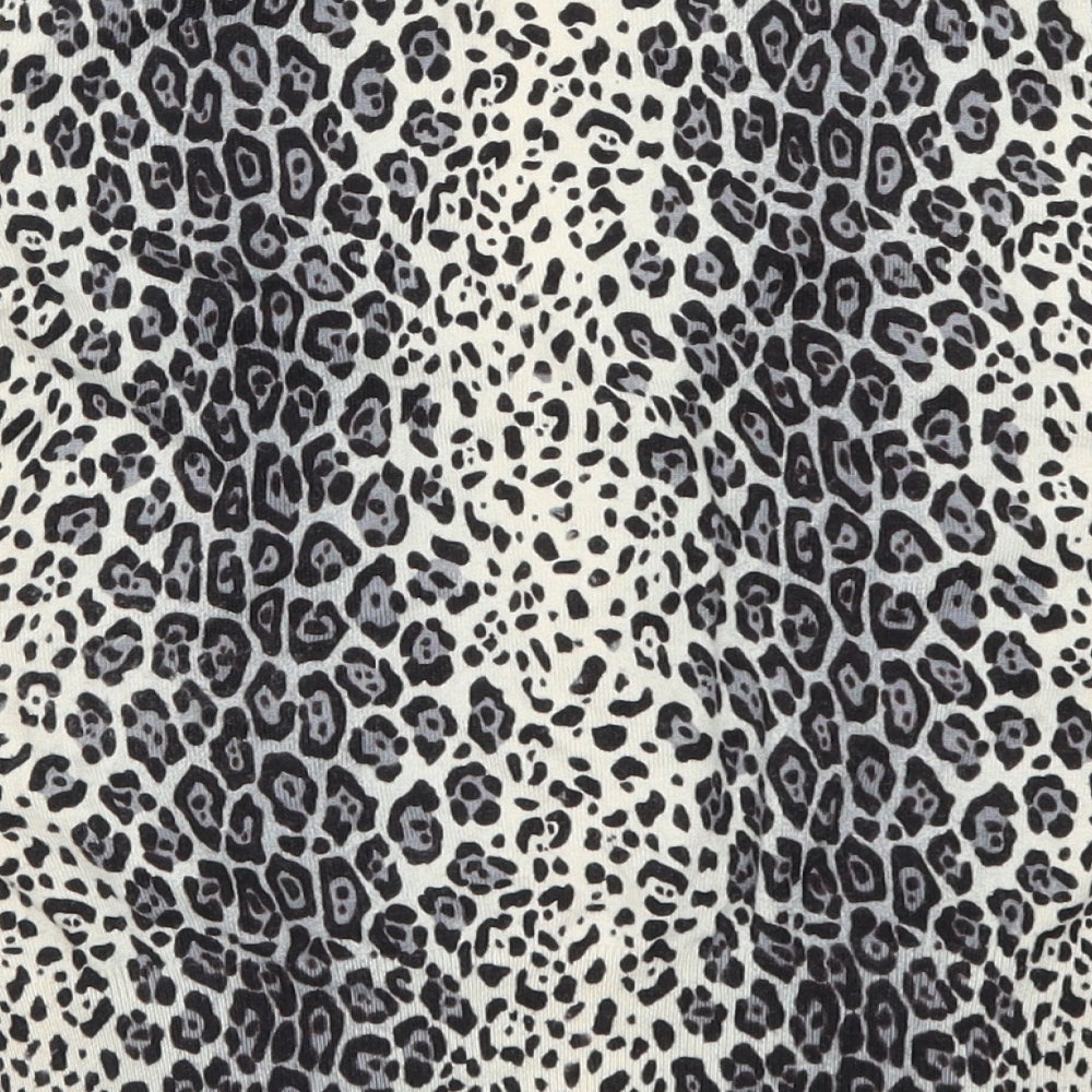 Marks and Spencer Womens Grey Animal Print  Cardigan Jumper Size 12