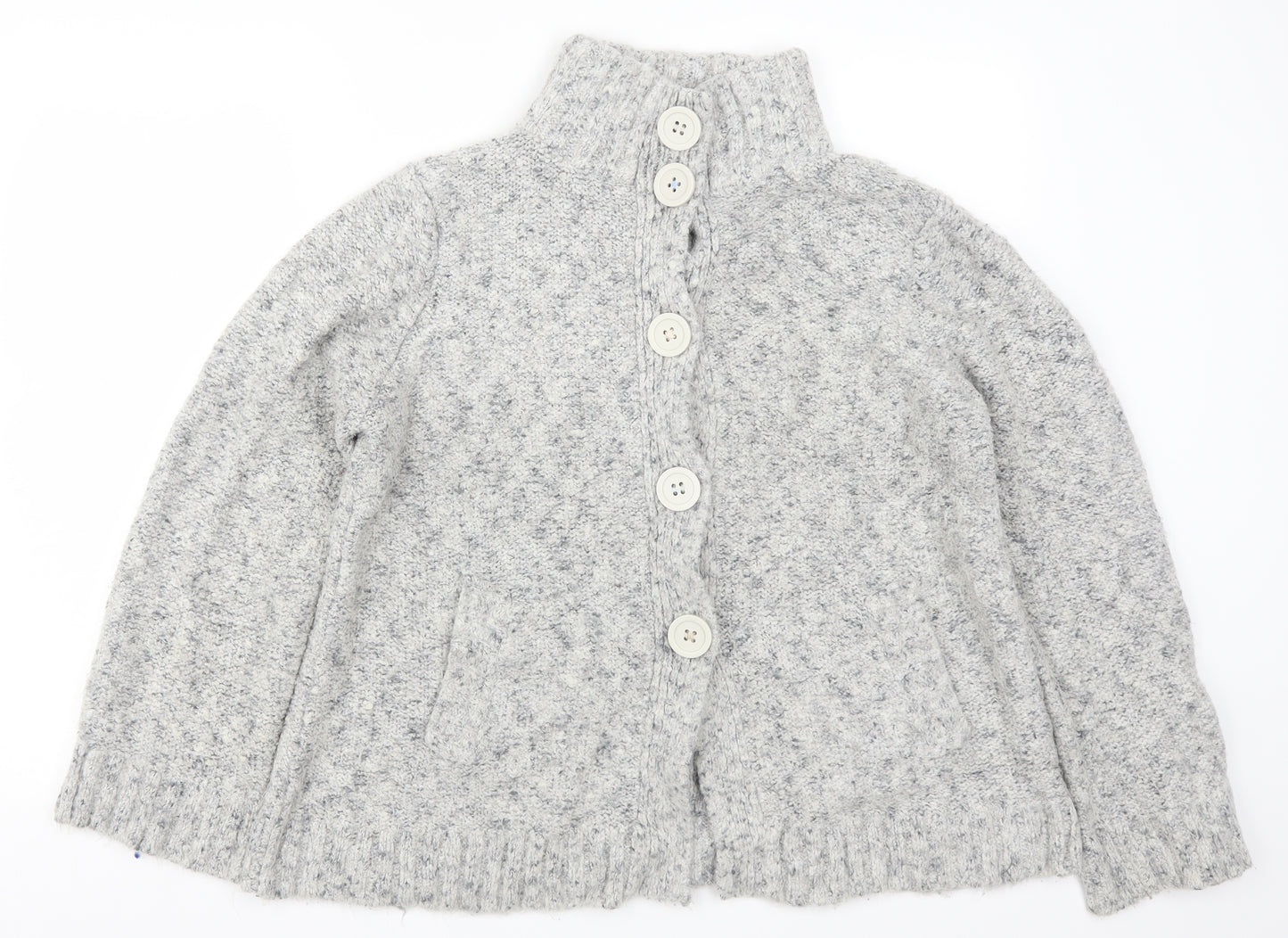 BHSg Womens Grey  Knit Cardigan Jumper Size 18