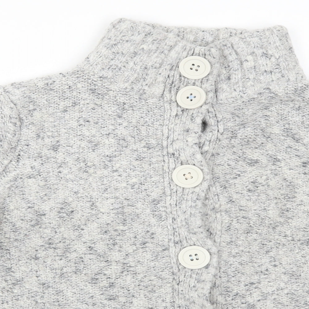 BHSg Womens Grey  Knit Cardigan Jumper Size 18