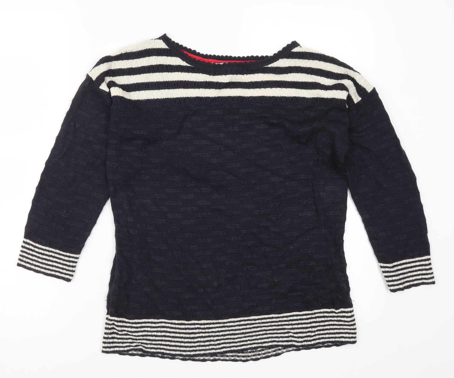 Per Una Womens Blue Striped  Pullover Jumper Size 14