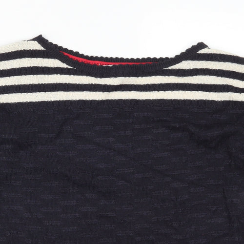 Per Una Womens Blue Striped  Pullover Jumper Size 14