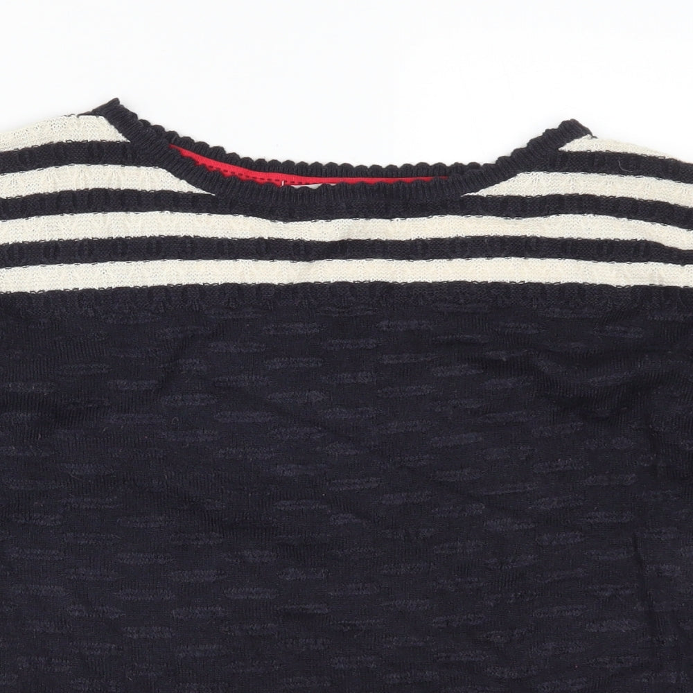 Per Una Womens Blue Striped  Pullover Jumper Size 14
