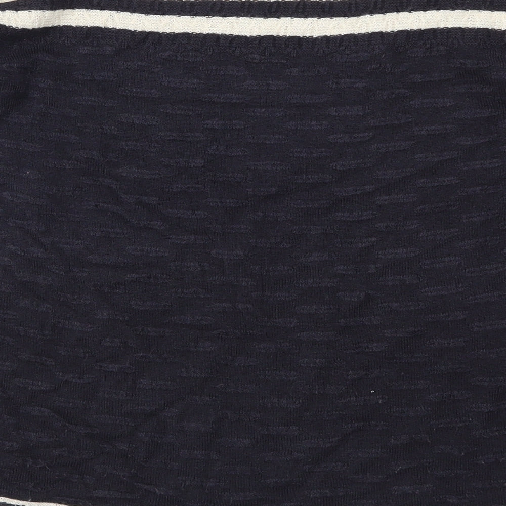 Per Una Womens Blue Striped  Pullover Jumper Size 14