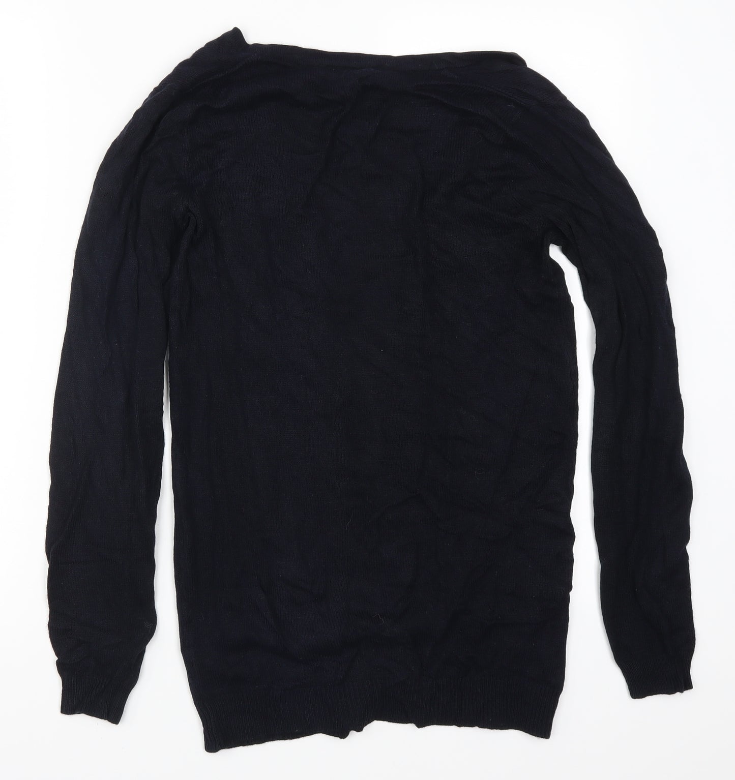 H&M Womens Blue   Cardigan Jumper Size 6  - Navy