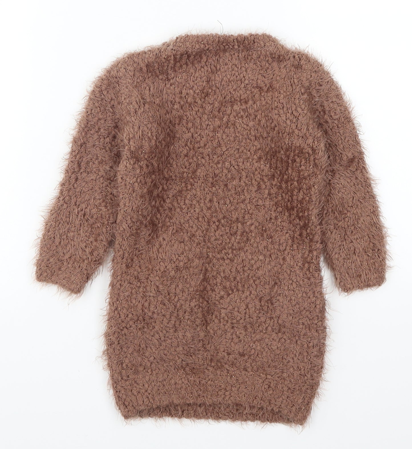 Topshop Girls Brown  Knit Jumper Dress  Size 18-24 Months  - Fox Pockets