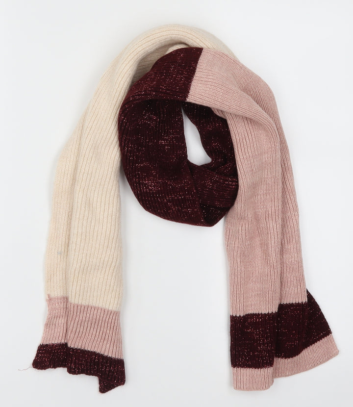Preworn Womens Pink    Scarf   - Colour Block