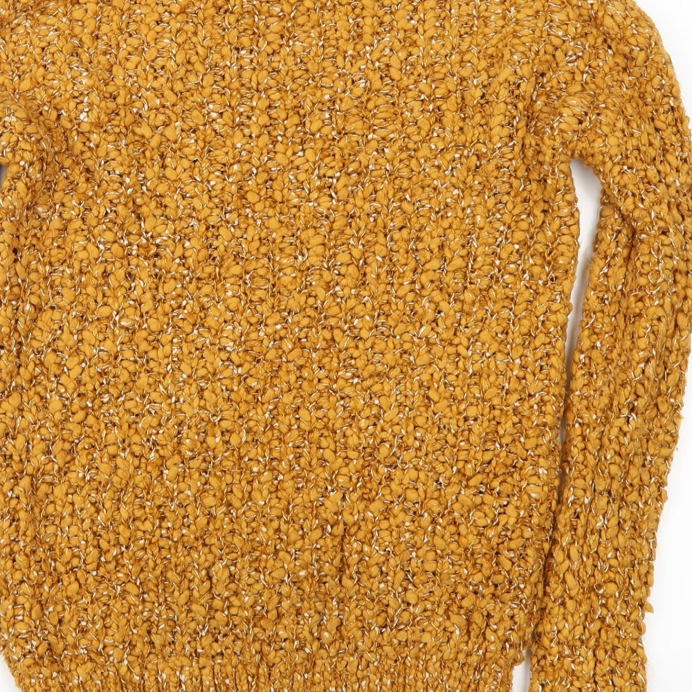 Papaya Womens Orange  Knit Pullover Jumper Size XS