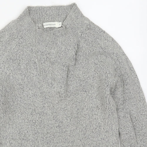THINK POSITIVE Womens Grey  Knit Pullover Jumper Size M