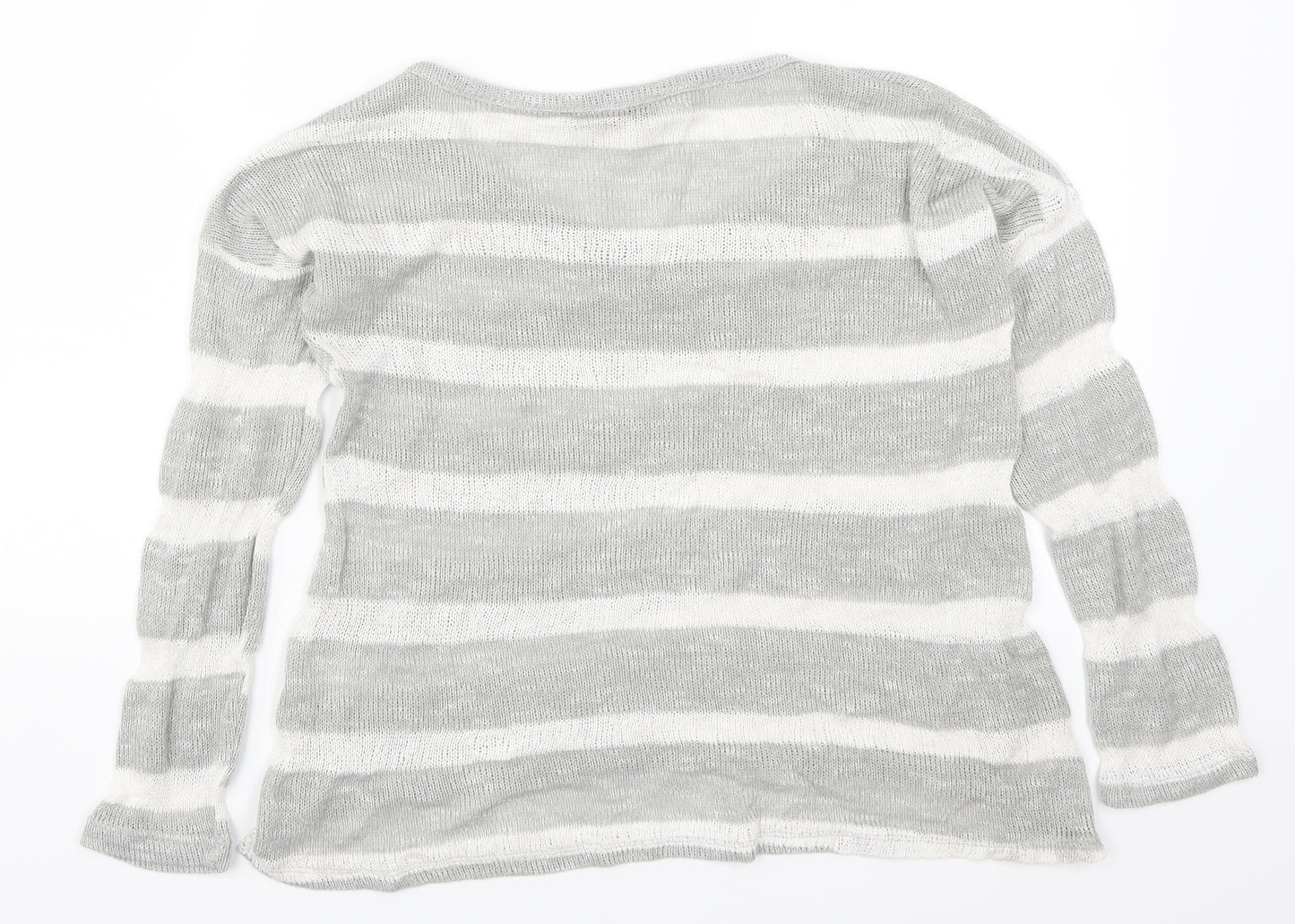 Atmosphere Womens Grey Striped  Pullover Jumper Size 12