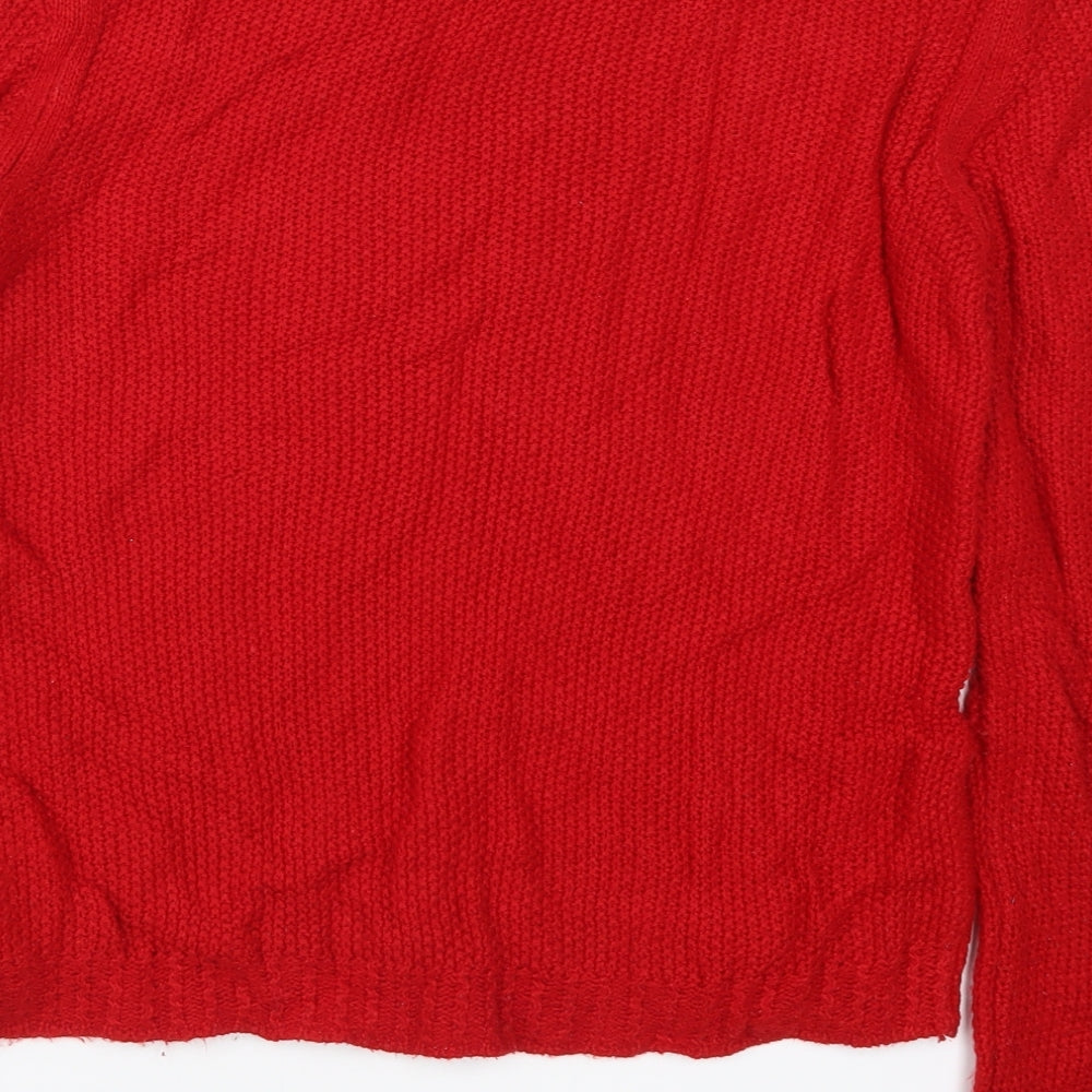 Miss Selfridge Womens Red  Knit Pullover Jumper Size 12  - Love