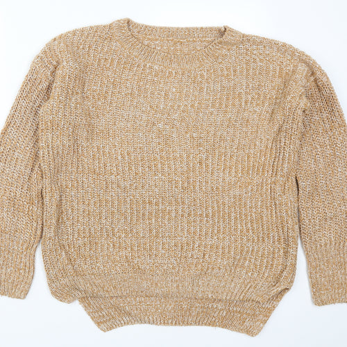 Preworn Womens Orange  Knit Pullover Jumper Size M