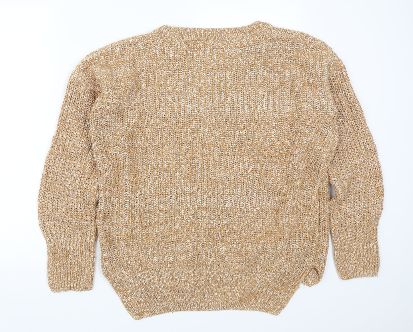Preworn Womens Orange  Knit Pullover Jumper Size M