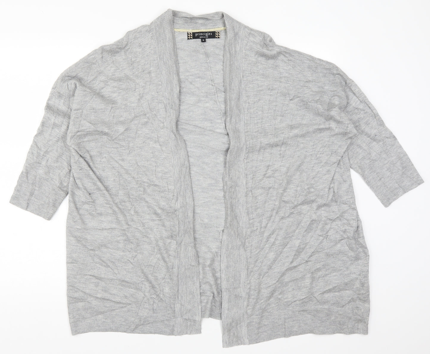 Principles Womens Grey   Cardigan Jumper Size 16