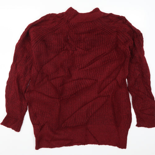 Papaya Womens Red  Knit Pullover Jumper Size M