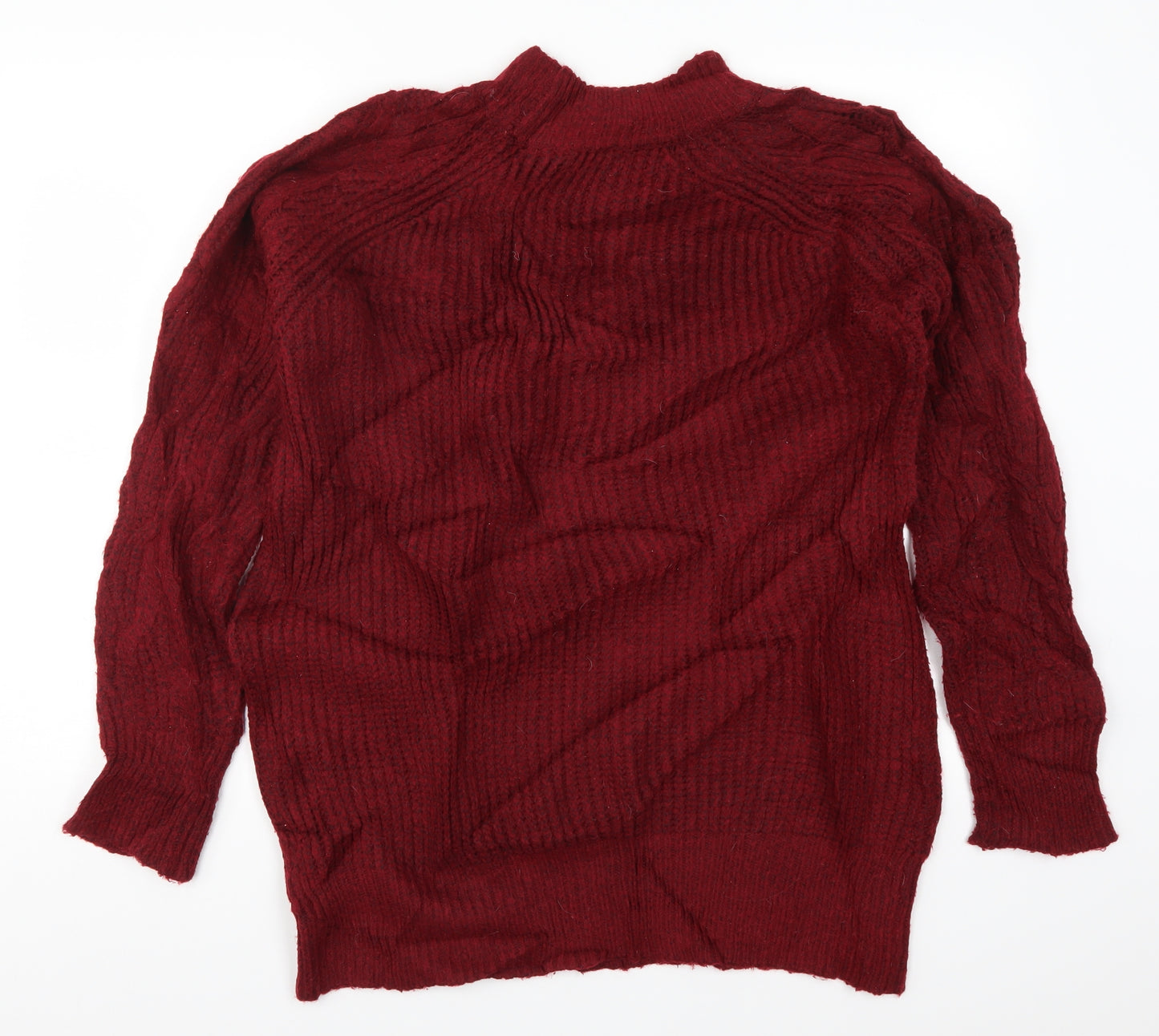 Papaya Womens Red  Knit Pullover Jumper Size M