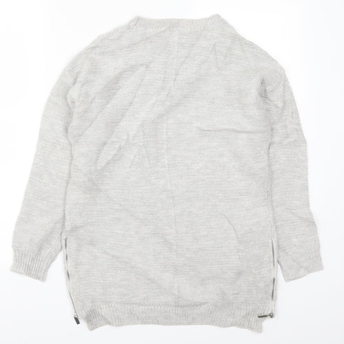 Peacocks Womens Grey  Knit Pullover Jumper Size S