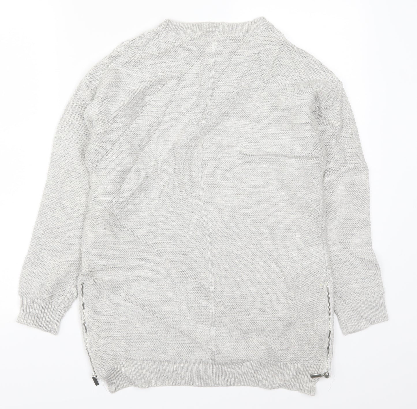 Peacocks Womens Grey  Knit Pullover Jumper Size S