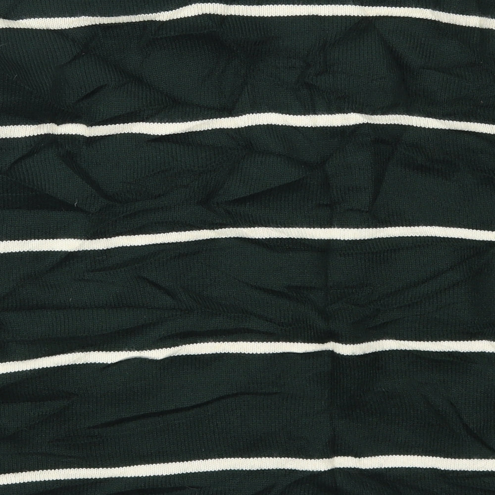 New Look Mens Green Striped  Pullover Jumper Size L