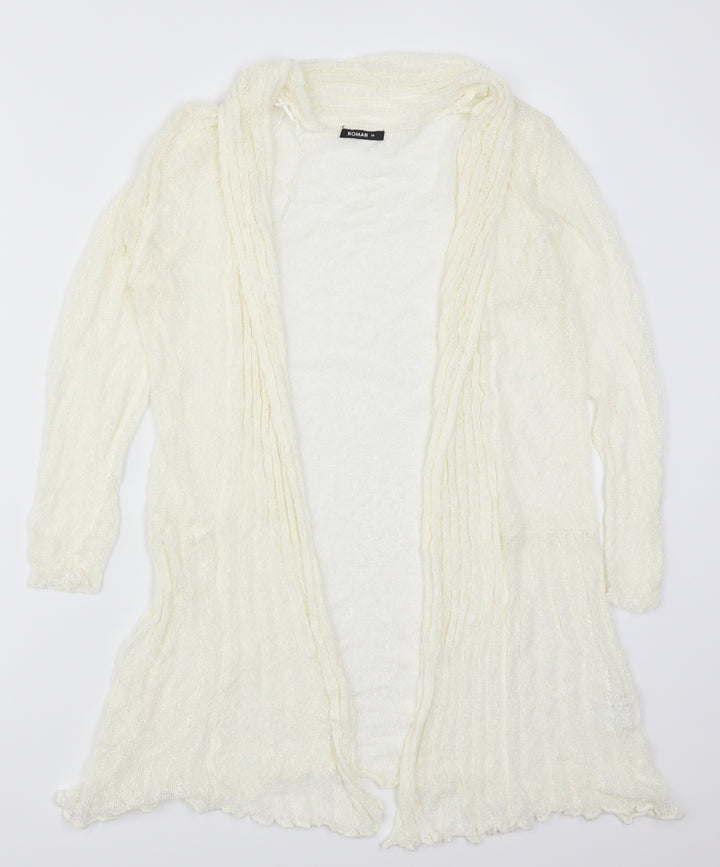 Roman Womens Ivory  Knit Cardigan Jumper Size 10