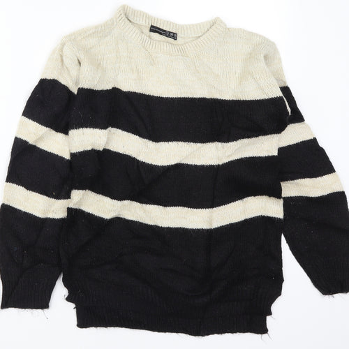 Atmosphere Womens Beige Striped Knit Pullover Jumper Size 6
