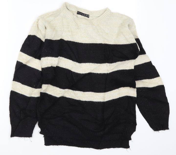 Atmosphere Womens Beige Striped Knit Pullover Jumper Size 6
