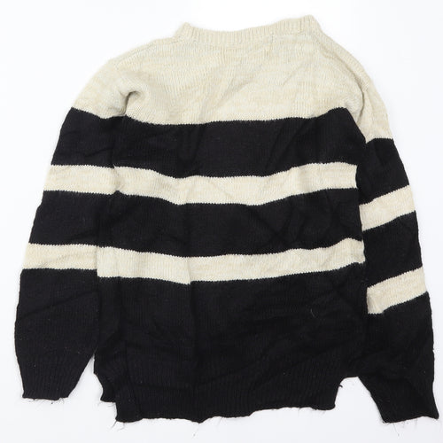 Atmosphere Womens Beige Striped Knit Pullover Jumper Size 6