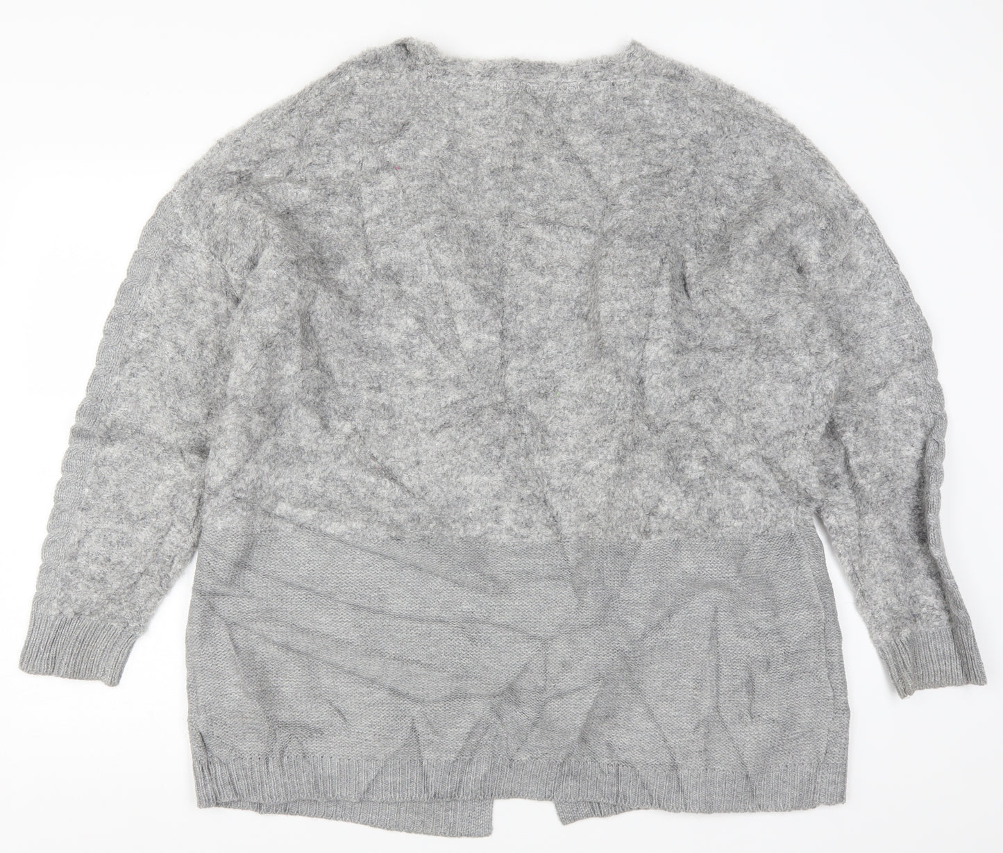 Papaya Womens Grey  Knit Cardigan Jumper Size XL
