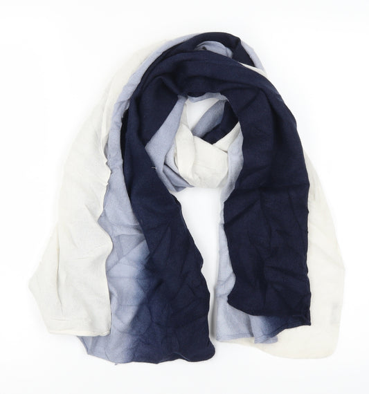 Front view of Preworn women’s blue scarf - ombre