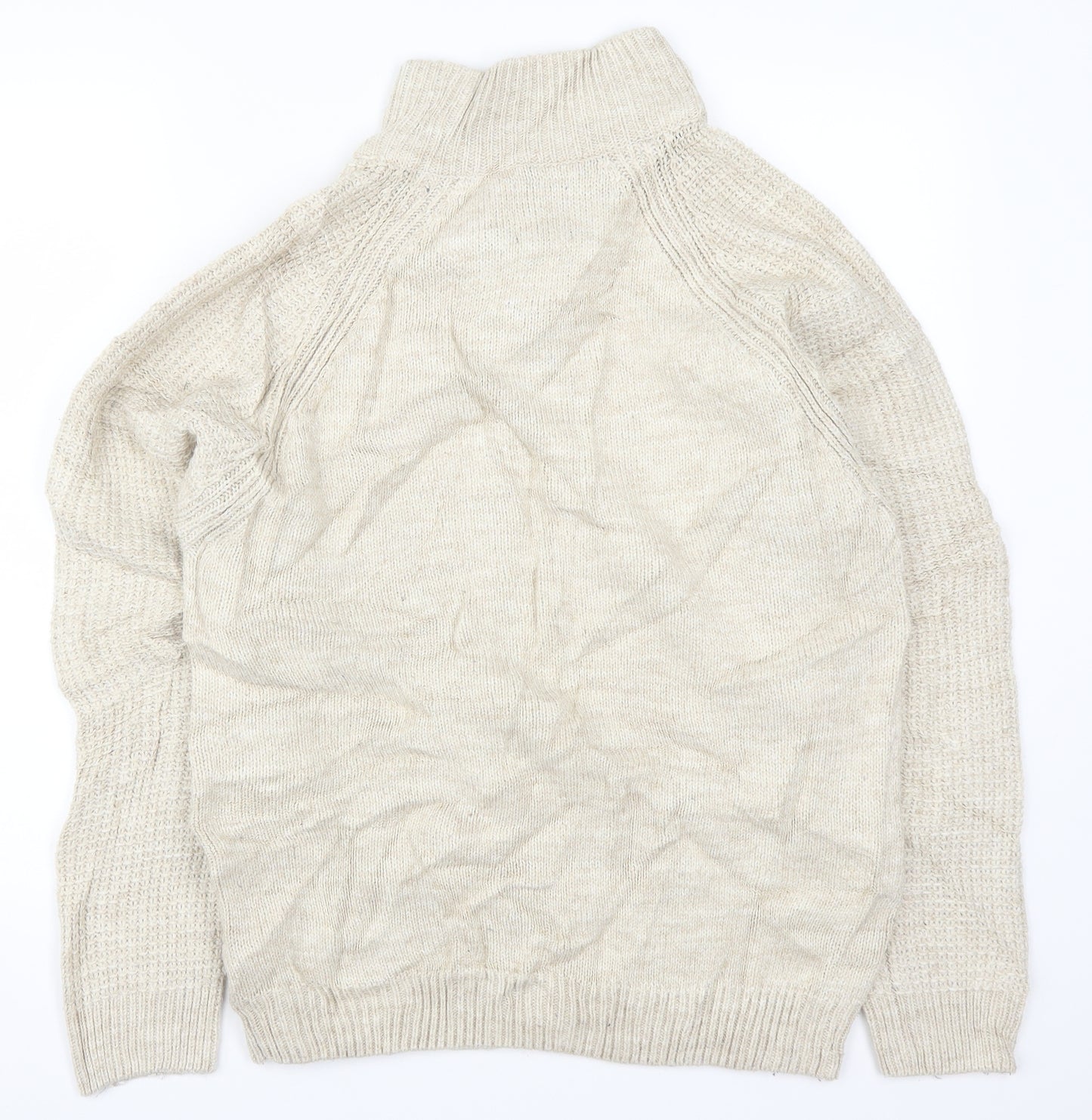 Burton Mens Beige  Knit Pullover Jumper Size M