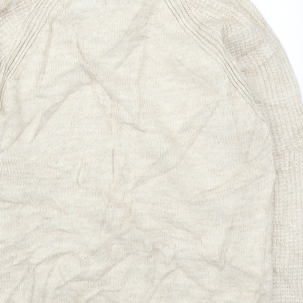 Burton Mens Beige  Knit Pullover Jumper Size M