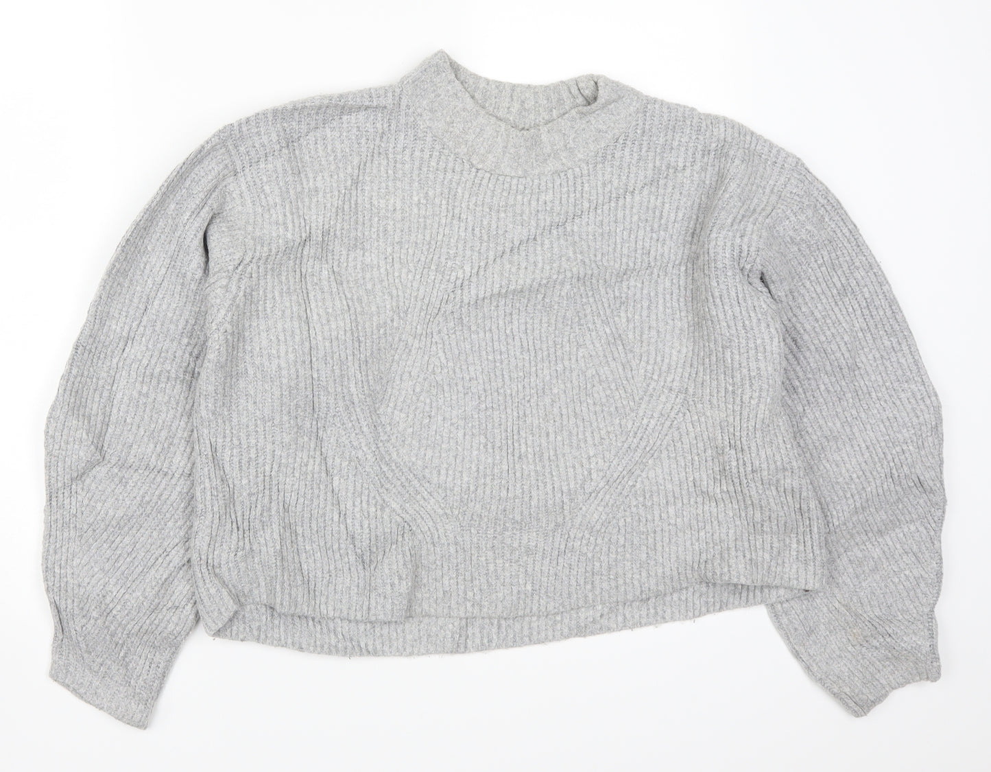 H&M Womens Grey  Knit Pullover Jumper Size M