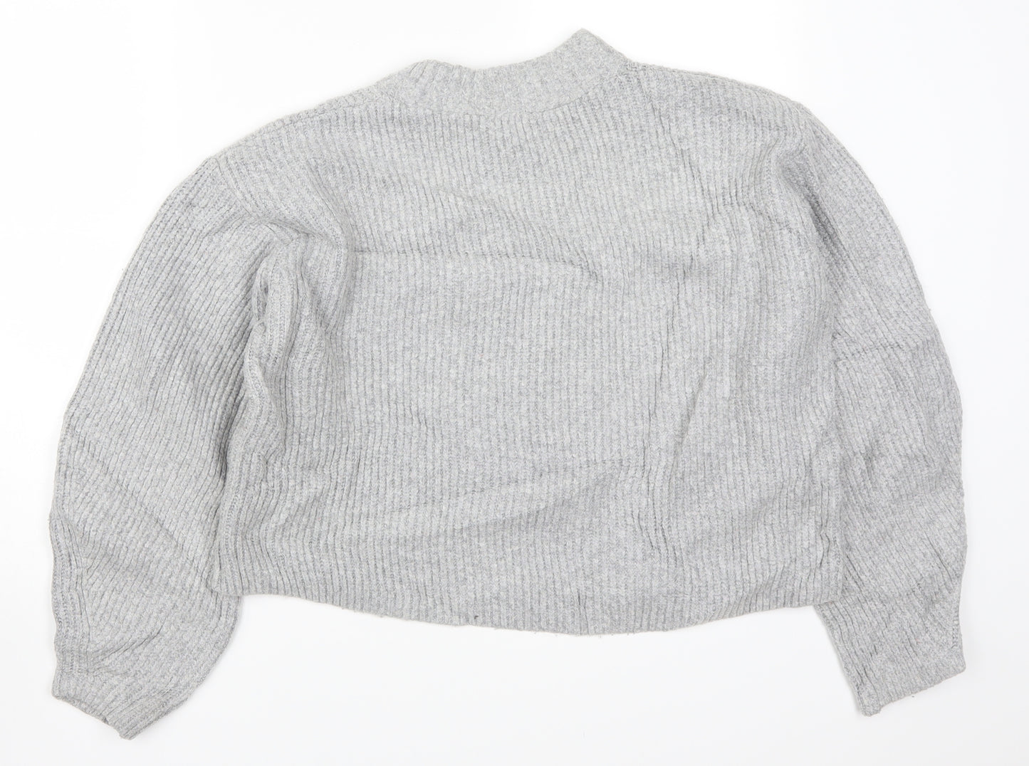 H&M Womens Grey  Knit Pullover Jumper Size M