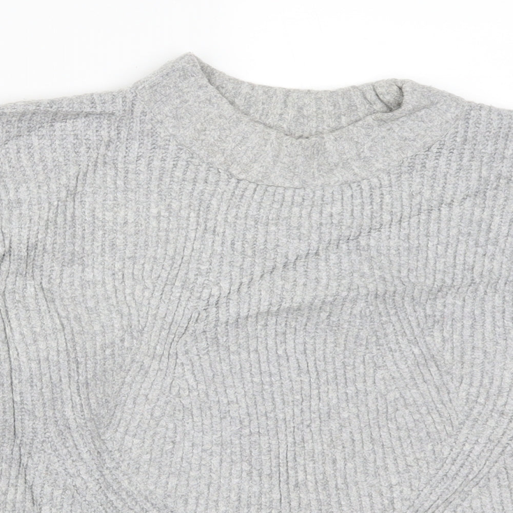 H&M Womens Grey  Knit Pullover Jumper Size M