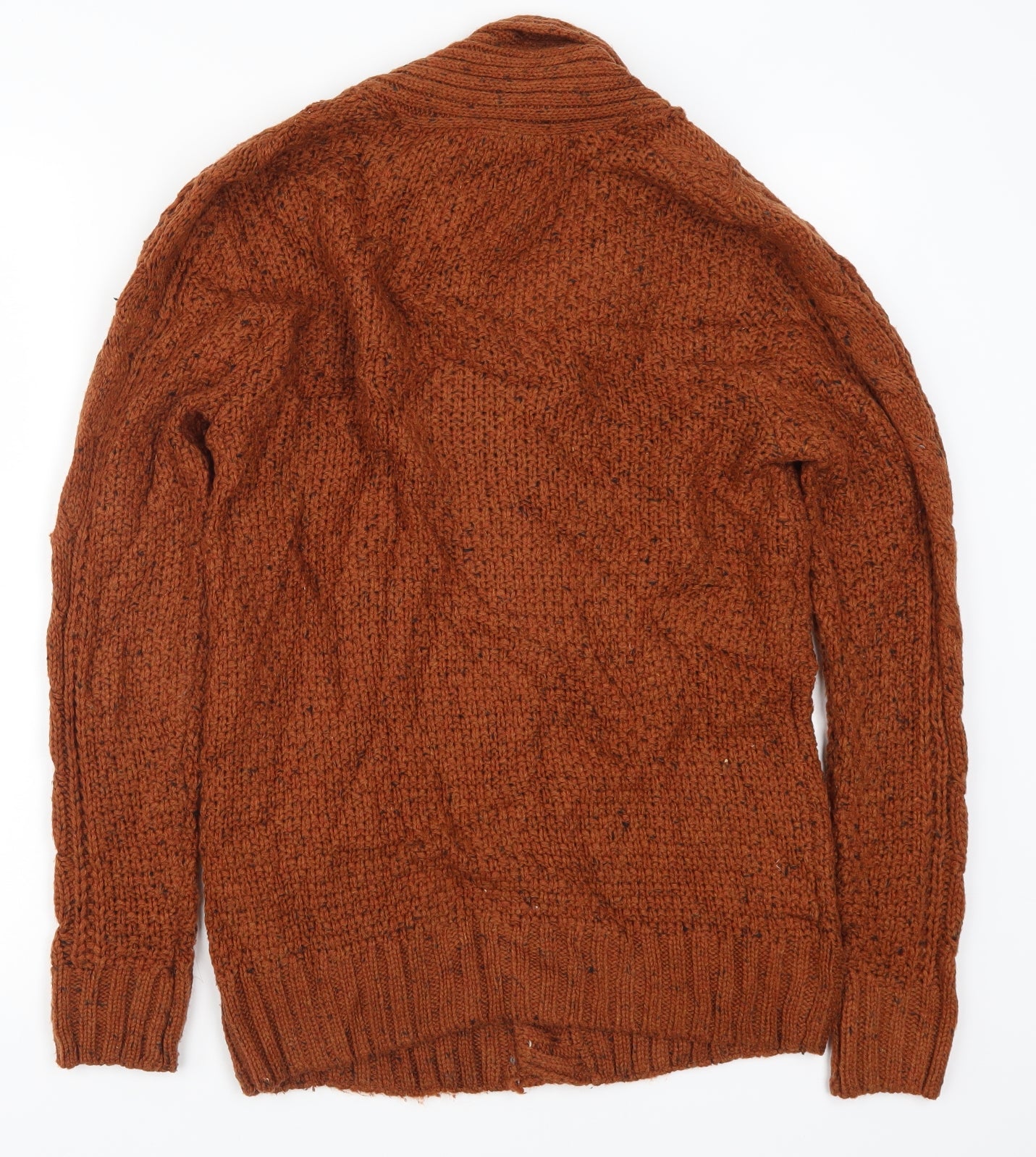 Matalan Mens Brown  Knit Cardigan Jumper Size M