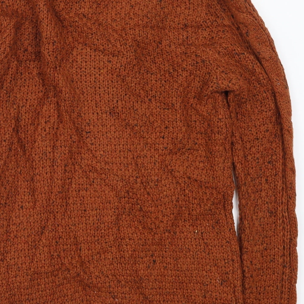 Matalan Mens Brown  Knit Cardigan Jumper Size M