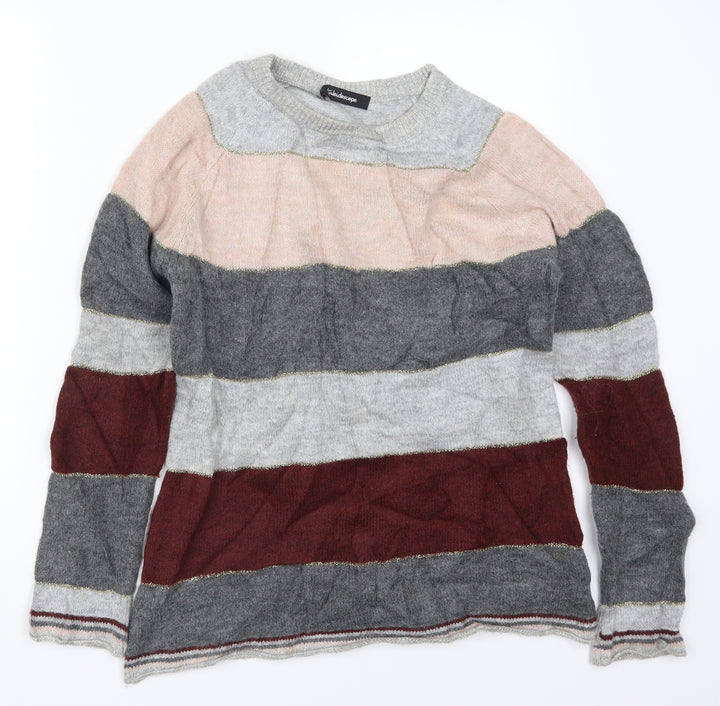 Kaleidoscope Womens Multicoloured Striped Knit Pullover Jumper Size 10