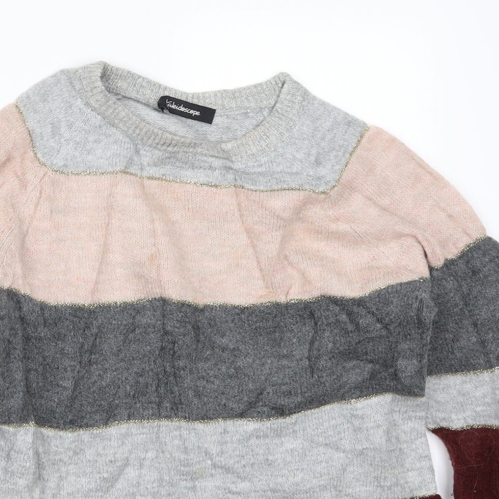 Kaleidoscope Womens Multicoloured Striped Knit Pullover Jumper Size 10