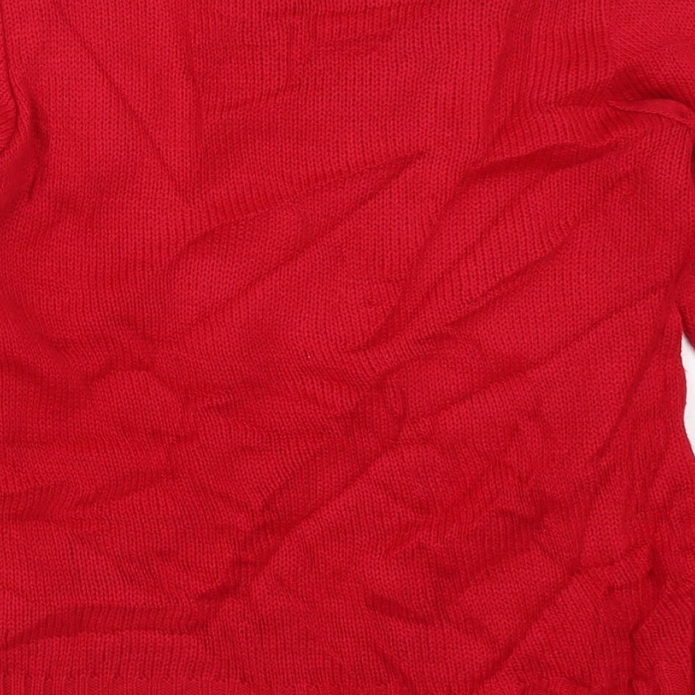 Avenue Womens Red  Knit Pullover Jumper Size S  - Rudolph
