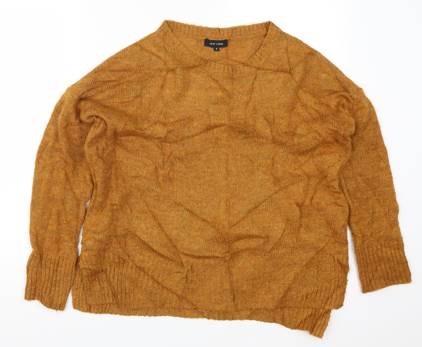 New Look Womens Orange  Knit Pullover Jumper Size S