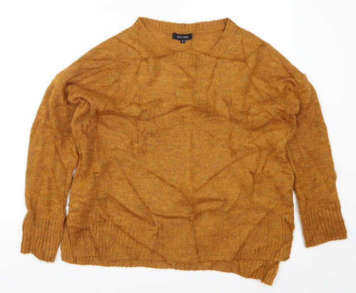 New Look Womens Orange  Knit Pullover Jumper Size S