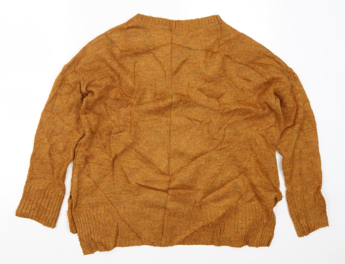 New Look Womens Orange  Knit Pullover Jumper Size S